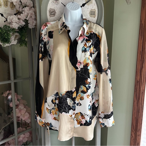 3.1 Phillip Lim Multicolor Floral Blouse, I have both sizes M and L - Picture 4 of 8